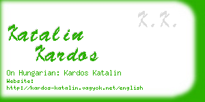 katalin kardos business card
